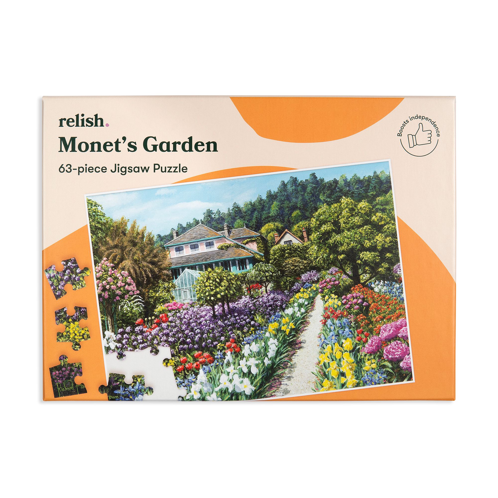Monet's Garden Relish Tray Dementia Jigsaw Puzzle - 63 Piece - Memory ...