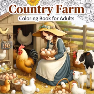 Adult Colouring in book - Country Farm