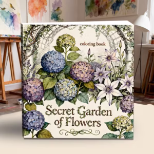Adult Colouring in book - Secret Garden of Flowers