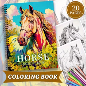 Adult Colouring in book - Horse