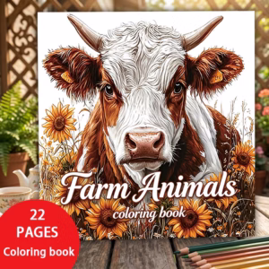 Adult Colouring in book - Bulls